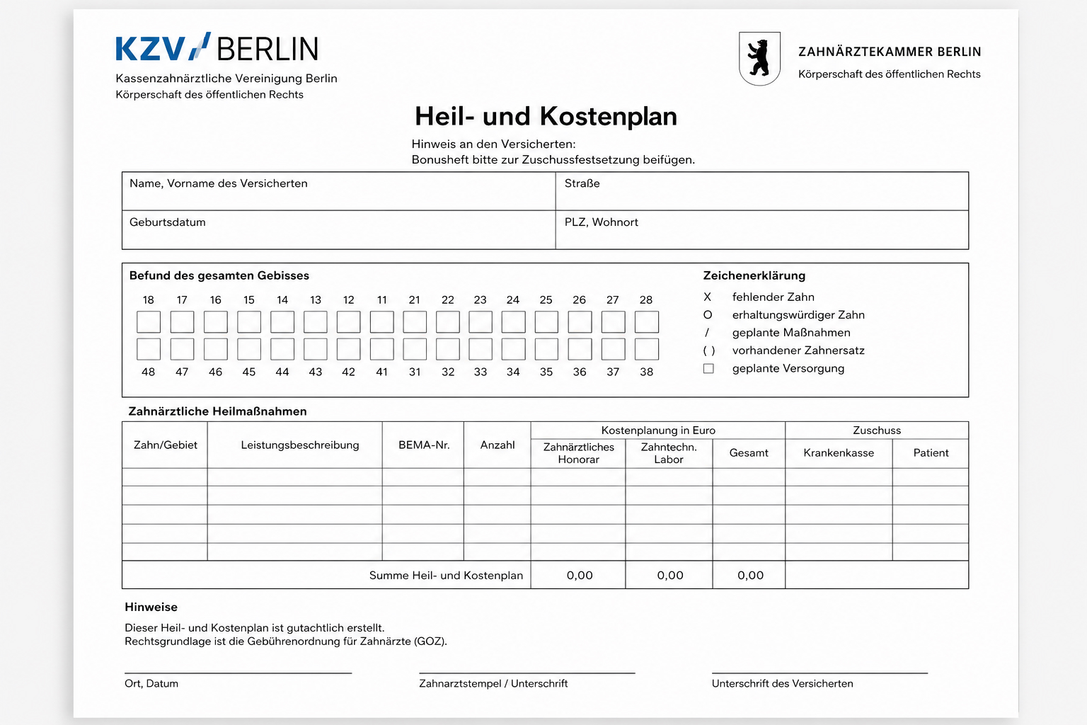 Bild von Heil und Kostenplan Zahnarzt Berlin Lichtenberg | Zahnarztpraxis Dr. Anne Kehler in Lichtenberg Bild Heil- und Kostenplan Zahnarzt Berlin Lichtenberg